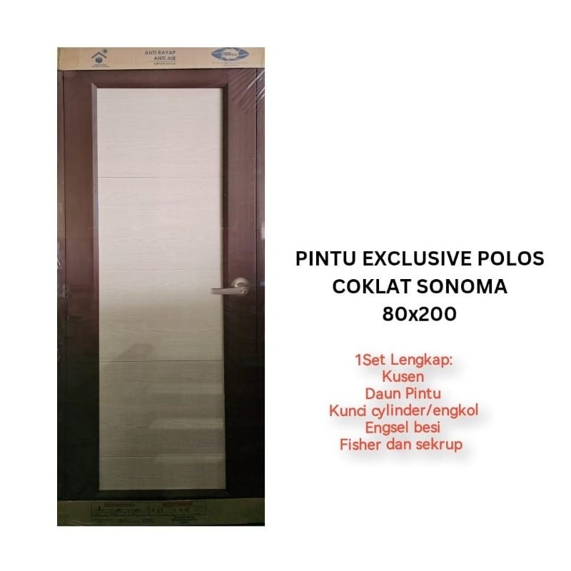 PINTU KAMAR TIDUR/KAMAR MANDI UPVC BOARD CUSTOM (90x200)-(85x210)-(80x210)-(70x195)