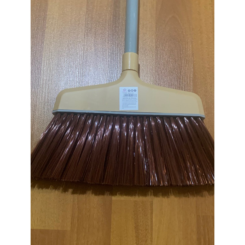 Awet Sinar Sapu Lantai Plastik 1318 Bulu Lembut Mengkilau Susah Keriting Emas Gagang Keras Padat