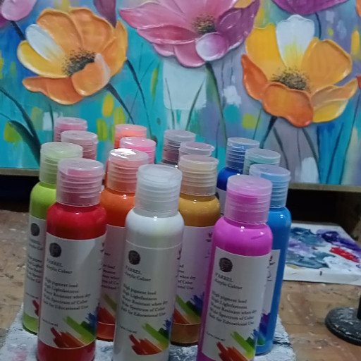 

Cat Akrilik / Lukis / Kanvas / Mural Paket 6 Warna Isi 100 ml Per Botol Farrel Acrylic Colour