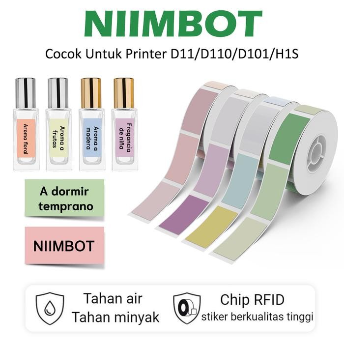 

Terlaris- Niimbot D11/D110/D101 Kertas Label Berwarna-Warni Harga Ukuran Nama Label Kosong Tahan Air