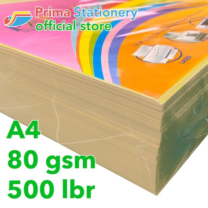 

Terlaris- Paperfine Kertas Hvs Warna A4 It 100 Ivory Rim Isi 500 Lbr [Tc]