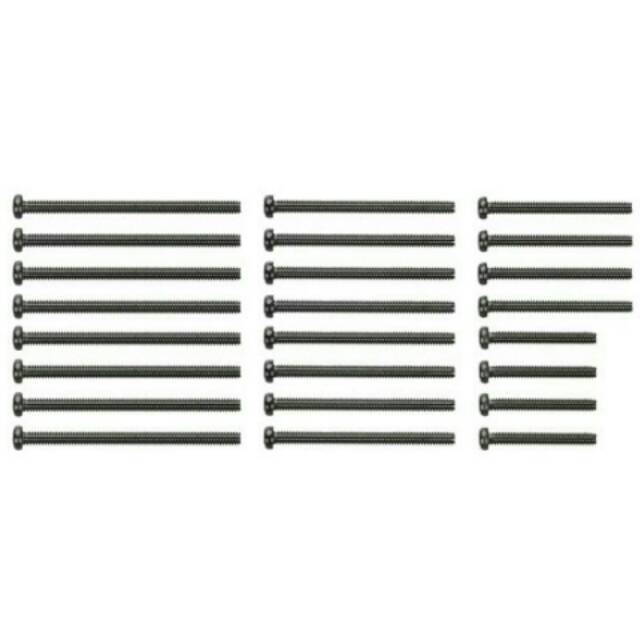 95434 TAMIYA Stainless Steel Screw Set (15/20/25/30mm) (Black)