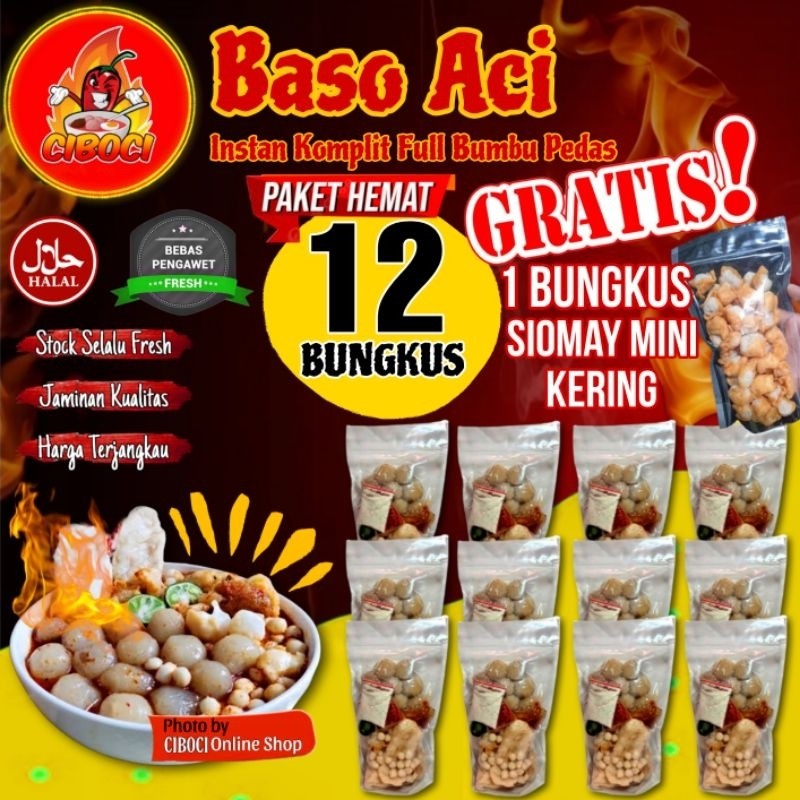 

Paket Komplit Full Bumbu Kuah Kaldu Pedas 1 BUNGKUS SIOMAY MINI / Boci Homemade / Bakso Baci Olahan