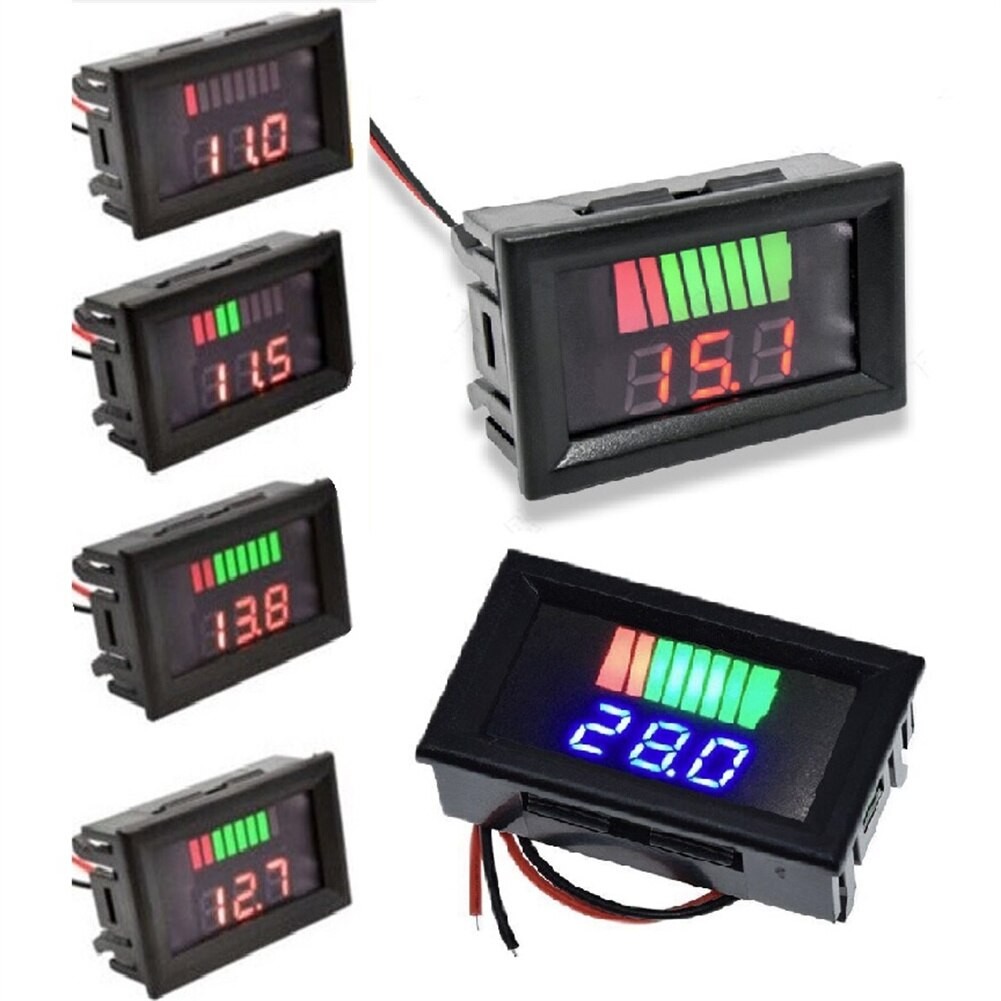 12V 24V 36V 48V 60V Car Battery Charge Level Indicator Lithium Battery Capacity Meter Tester Display