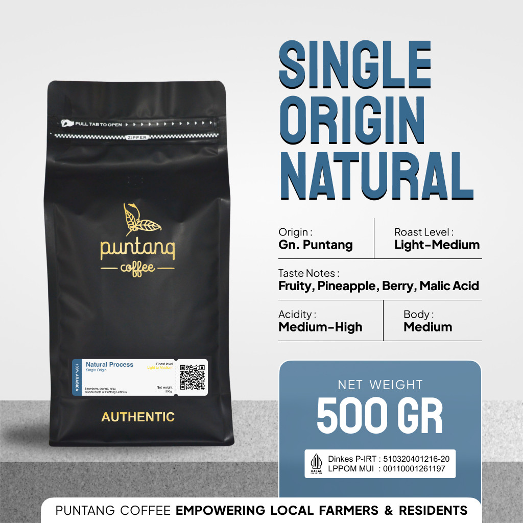 

Kopi arabika single origin puntang, 100% Kopi hitam asli indonesia 500 gram