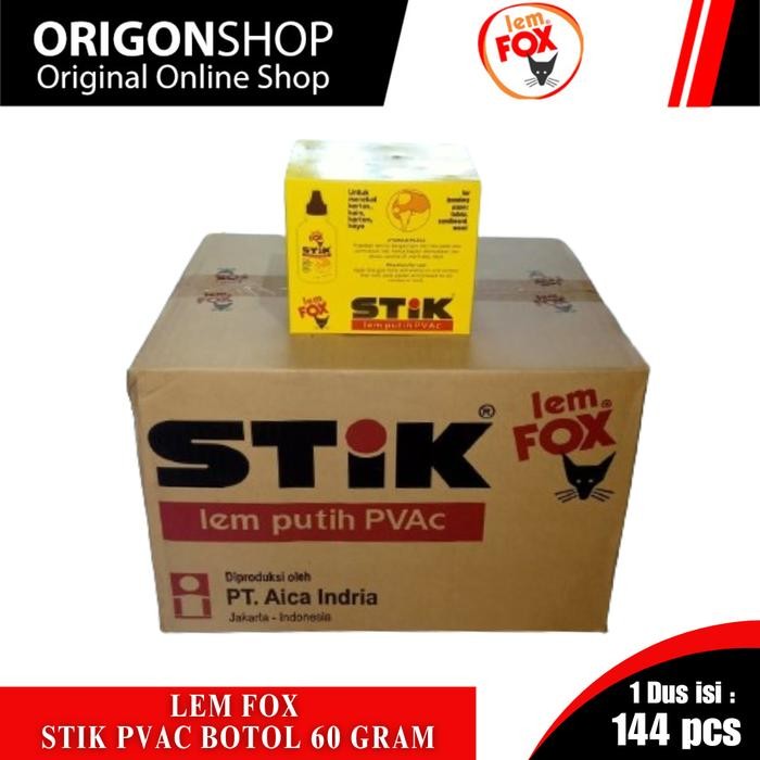 

Neosign - Lem Fox Stik Pvac Botol 60 Gram / Lem Kertas Karton