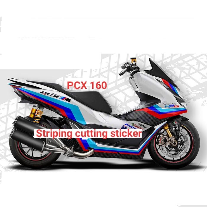 PREMIUM Striping Cutting Sticker Honda PCX 160 motif BMW 01