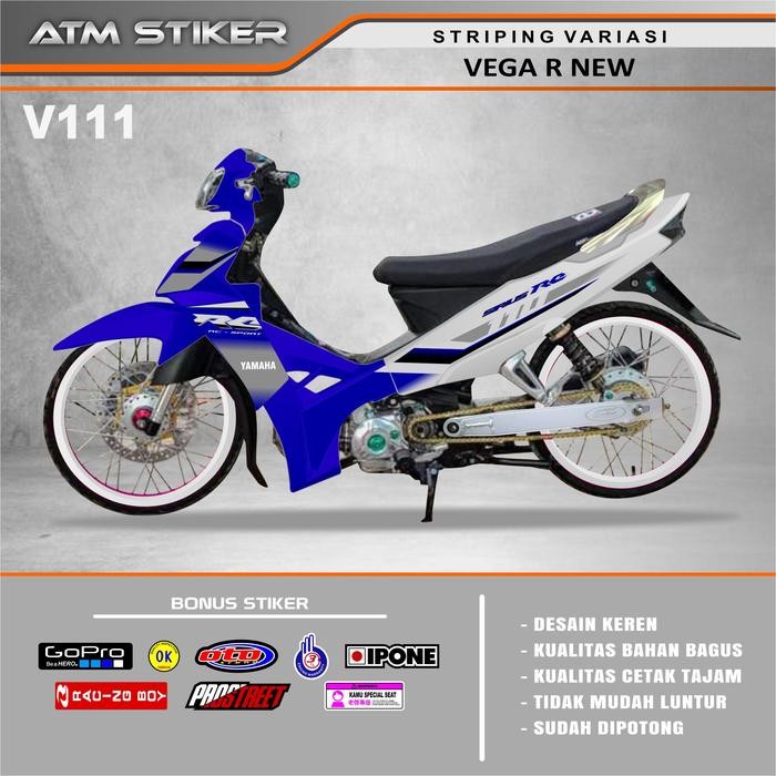 PREMIUM Stiker striping variasi yamaha vega r new tahun 2006-2008