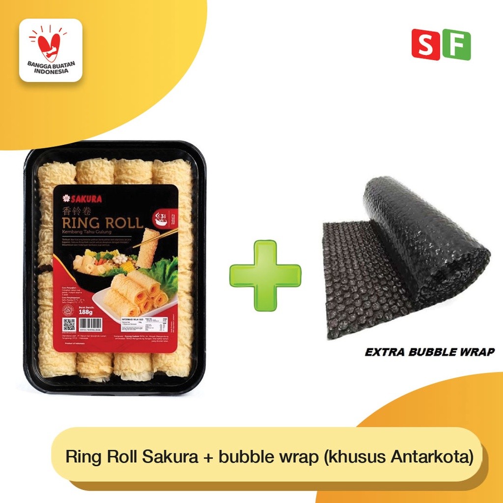 

Ring Roll / Sakura Kulit Kembang Tahu Roll - Fried Bean Curd Roll (Extra Bubble)