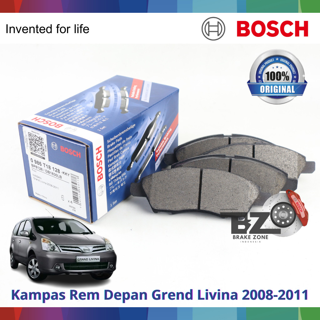 BOSCH Kampas Rem Depan Grand Livina 2008-2011 ORIGINAL