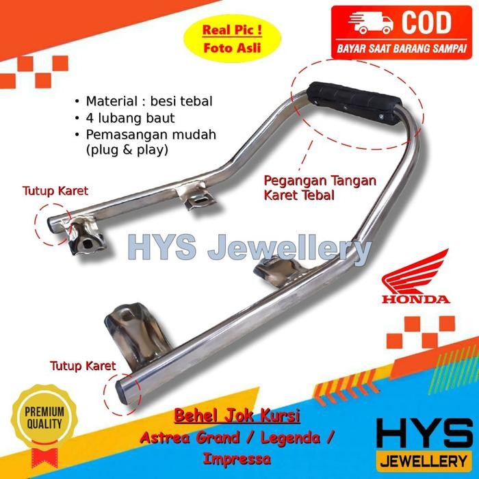 HYS Begel Jok Kursi Astrea Grand Legenda Impressa - Behel Planger Belakang Variasi Motor Bahan Besi