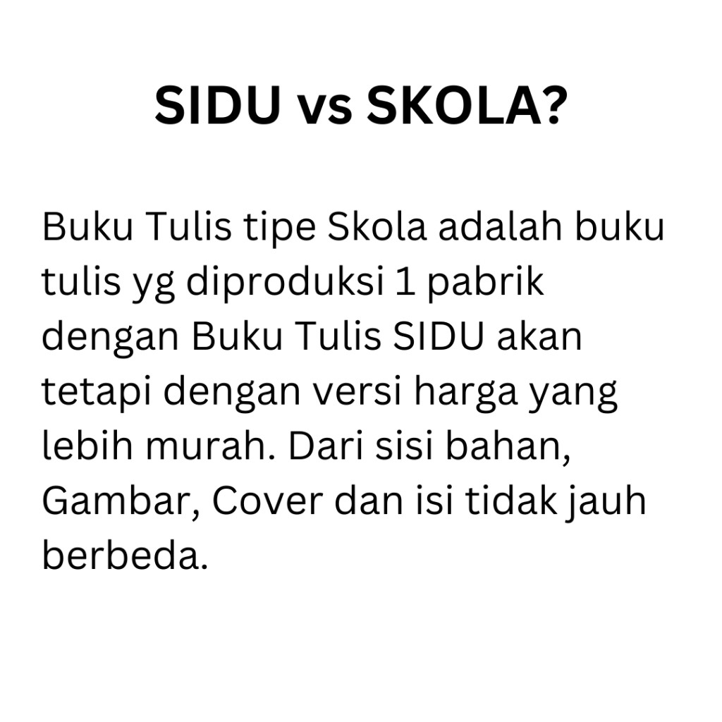 

Buku Tulis Sidu 38 Lembar Isi 10 Buku Kertas Tebal
