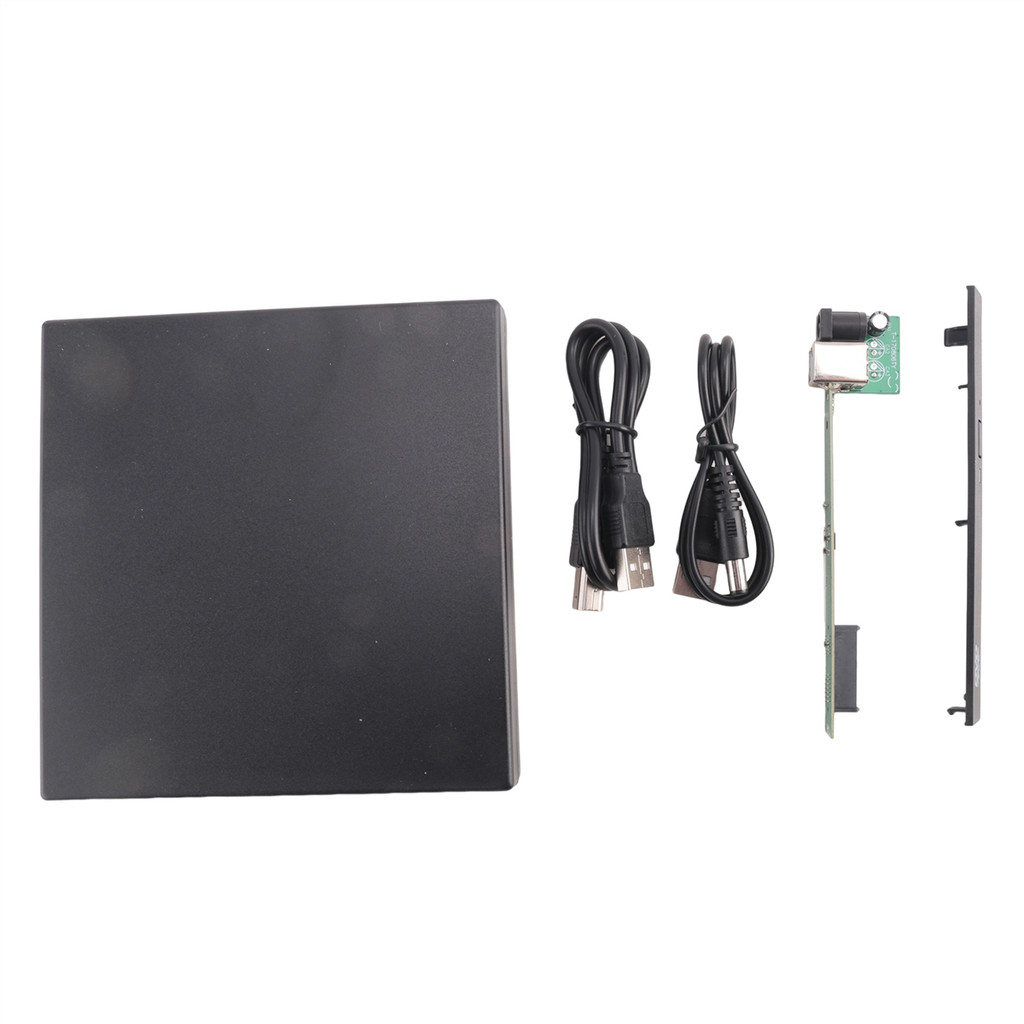 12.7mm External DVD Enclosure USB 2.0 External DVD/CD-ROM Case for Laptop Desktop PC Optical Disk Dr