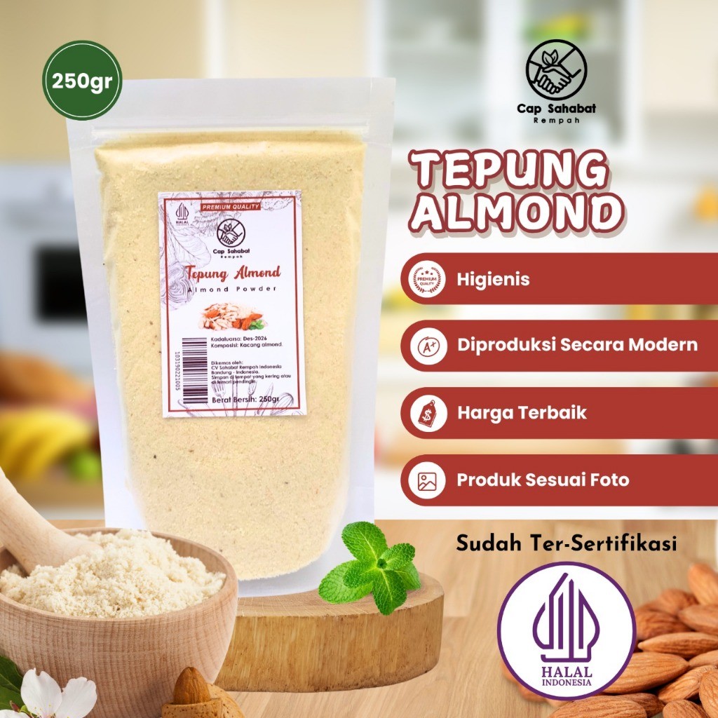 

250gr Tepung Almond / Almond Powder / Rempah / JSR 100% PREMIUM QUALITY