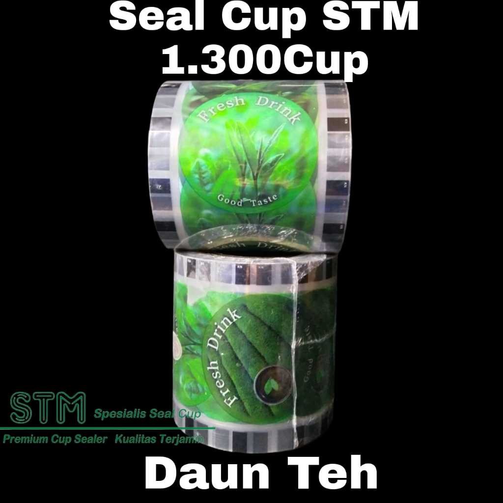 Plastik Roll Lid Cup Sealler Motif Daun Teh/seal cup premium kualitas terjamin motif polos/buah