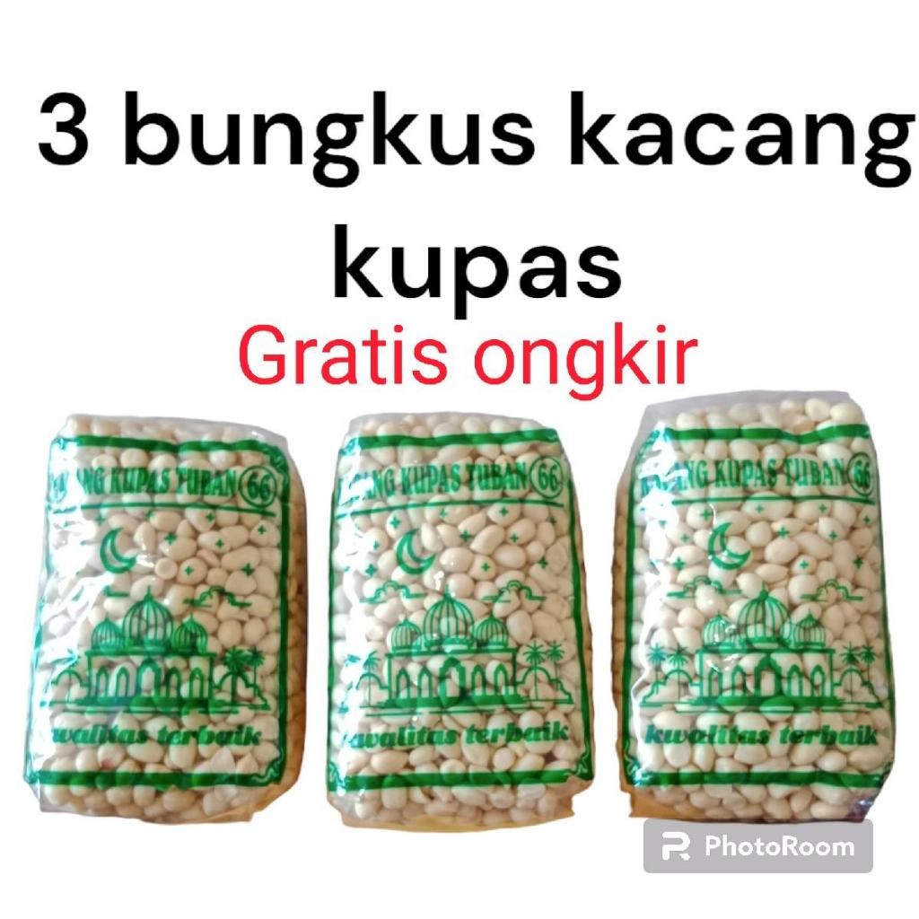 

3 Pack Kacang Kupas Kacang Tanah Mentah Kupas 250 GRAM/ BUNGKUS