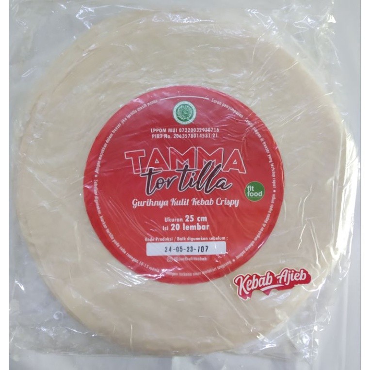 

TAMMA Tortilla Besar 25cm , Kulit Kebab