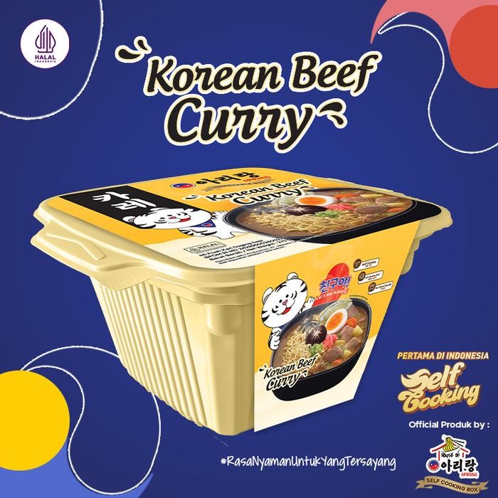 

G&C ARIRANG SELF COOKING DISPOSABLE BOX KOREAN BEEF CURRY + SENDOK KERAMIK