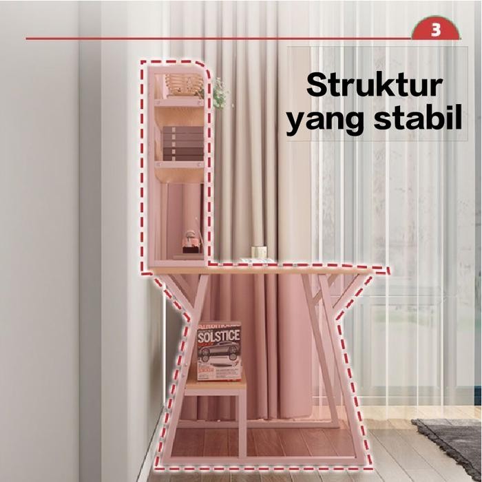 E-TIFE Meja Belajar / Meja Belajar dengan Rak / Meja Belajar Minimalis / Meja Belajar Kayu /Meja