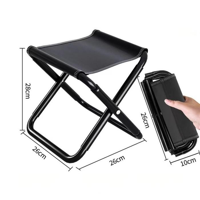 KS Kursi Lipat Portable Outdoor Kecil Bangku Lipat Hiking Pantai