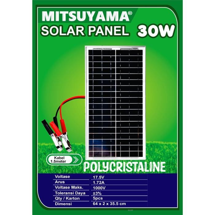 Menarik Solar Panel Solar Cell Panel Surya 30Wp Poly 30 Wp Polycrystalline