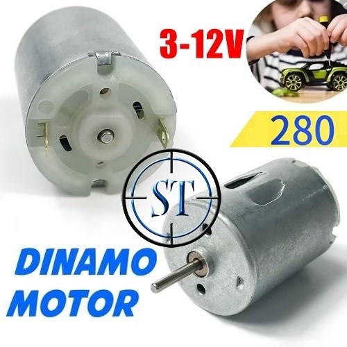 [YE] Dinamo Motor Dc Mini RS 280 R280 3-12V High Speed Large Torque Super Car 5000-15000RPM