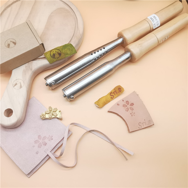 150W/300W Merek Kayu Besi Listrik Stempel Kuningan Kulit Pemanas Stempel Pemanas Alat Stempel Panas 