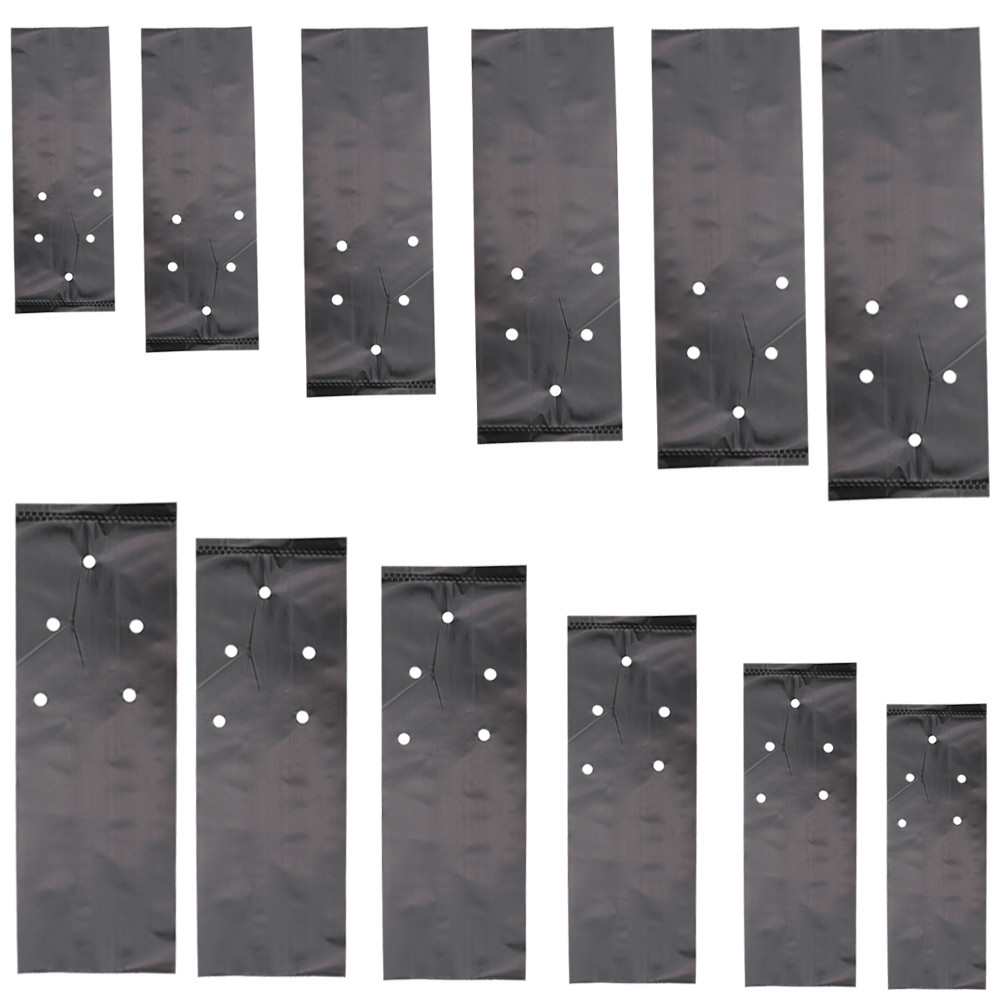 50/100 Buah PE Tas Penumbuh Tanaman Tebal Tas Pembibitan Pot Bibit dengan Lubang Bersirkulasi Karung