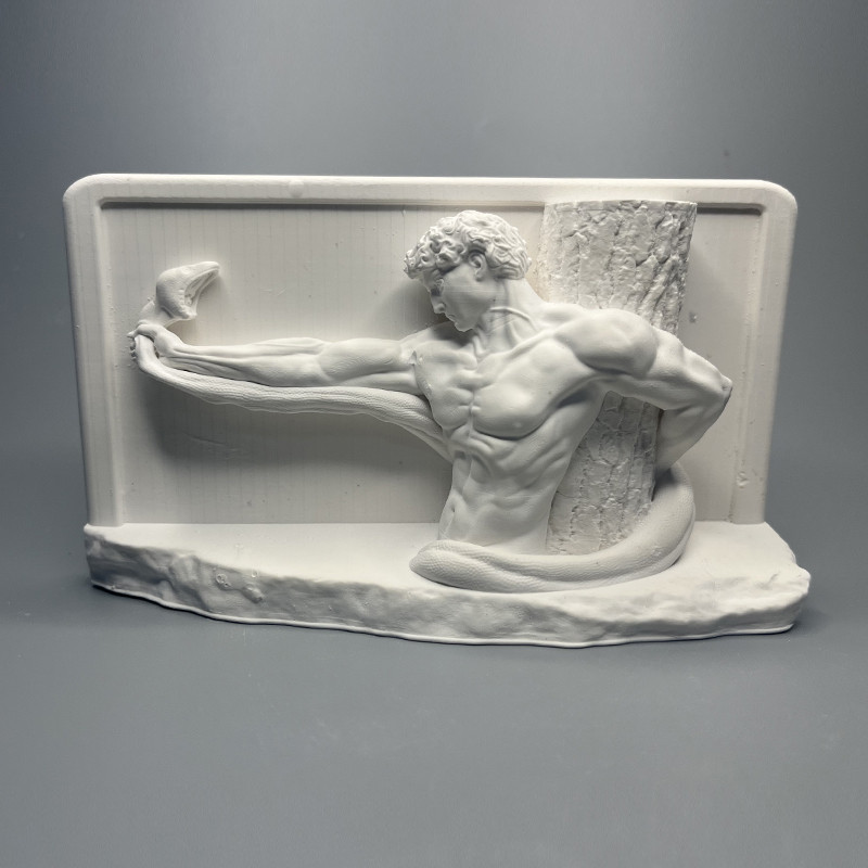Retro Mitologi Romawi David Pertempuran Ular Plester Patung Seni Eropa Miniatur Patung Patung Orname