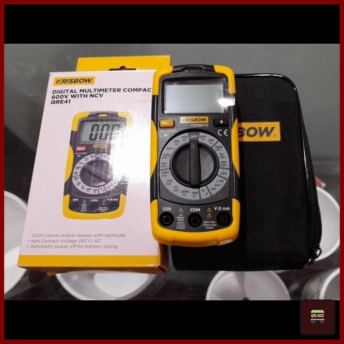 Diskon Krisbow Multimeter Multitester Digital Compact 600V Qre41 With Ncv