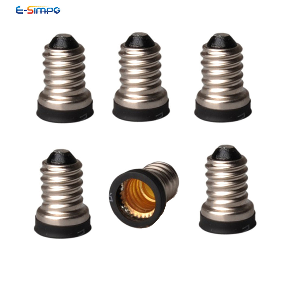 8 Buah Adaptor E14 Ke E12 LED CFL Lampu Gantung Eropa Konverter Tempat Bohlam Lilin AS