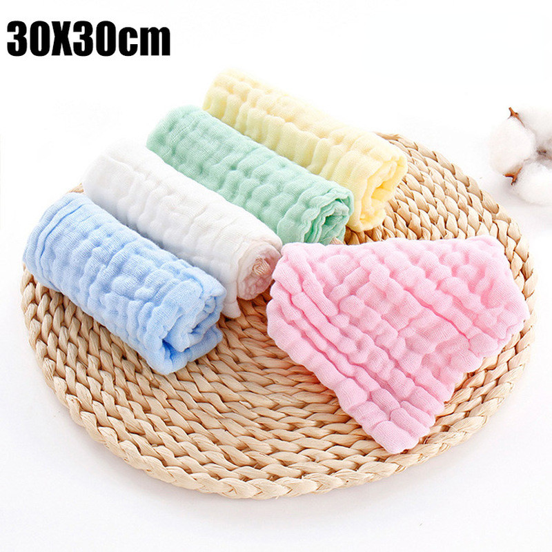 1/5 Buah 30X30Cm Handuk Bayi Handuk Mandi Kain Lap Wajah Kain Kasa Katun Kotak Kasa untuk Mandi dan 