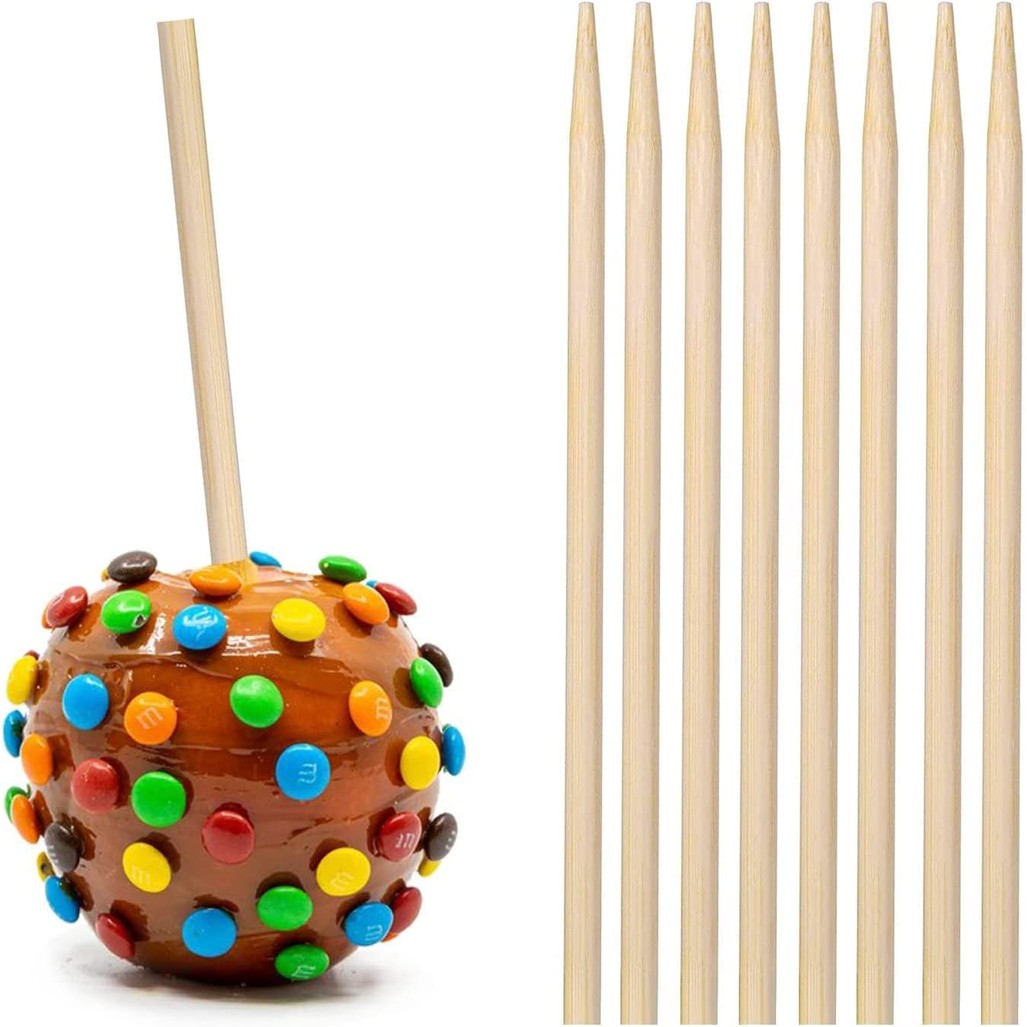 150 Buah 5.5 Inci Stik Tusuk Sate Bambu Tebal Kokoh untuk Membuat Permen  Lollipop Panggangan Semi T