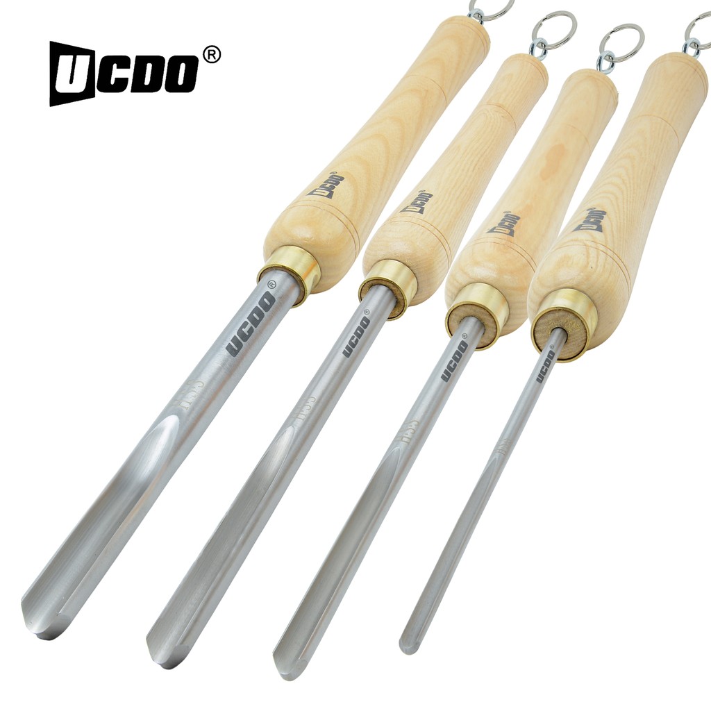 UCDO HSS Alat Pembalik Kayu Mangkuk Pahat Pembalik Kayu Aksesori Bubut dengan Pegangan Kenari untuk 