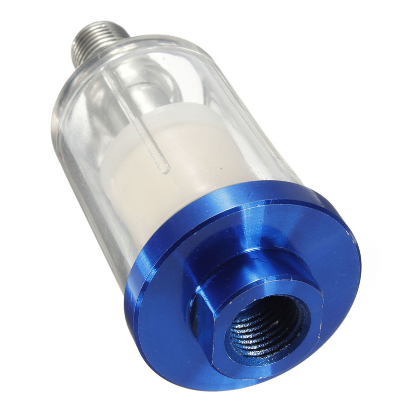1/4 ''Pistol Semprot Biru Pemisah Minyak Air Filter Selang Udara Alat Pneumatik Perangkap Kelembapan