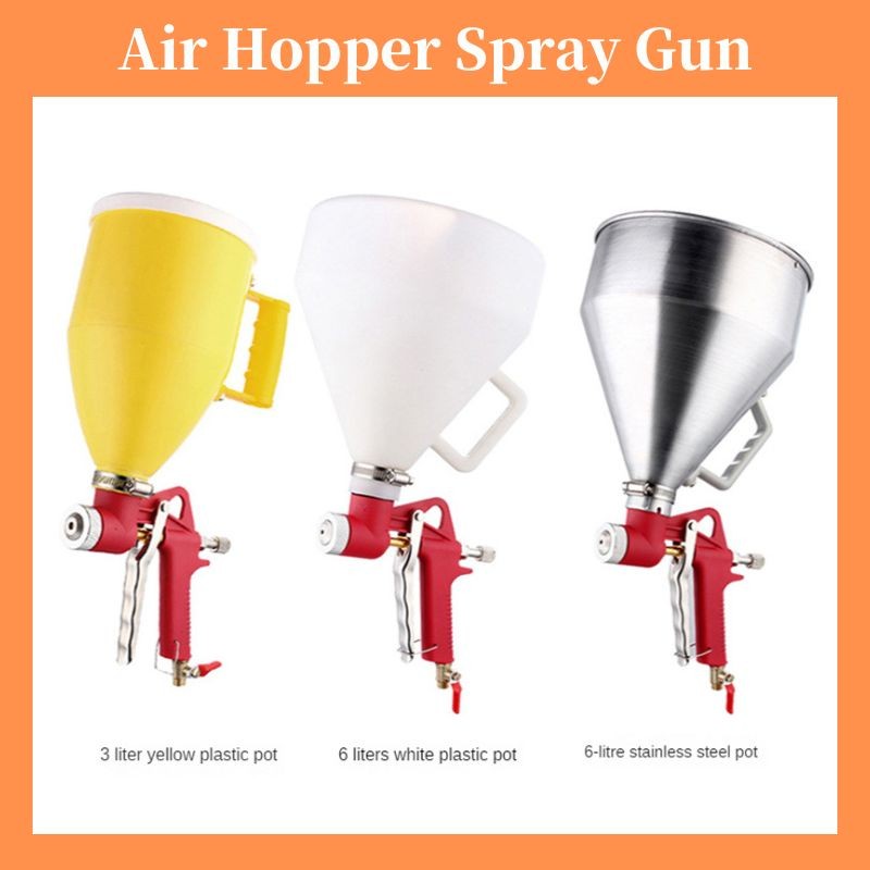 Alat Tekstur Cat Pistol Semprot Hopper Udara Penyemprot Cat Dinding Drywall Kapasitas Tinggi Alat Pn
