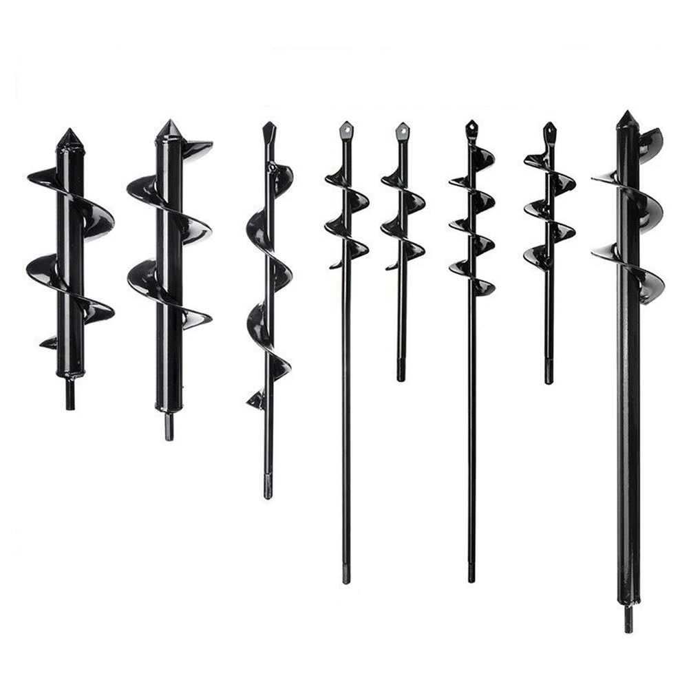 4 Ukuran Taman Auger Bor Bit Alat Spiral Lubang Penggali Bor Tanah Bor Bumi untuk Penanaman Benih Be