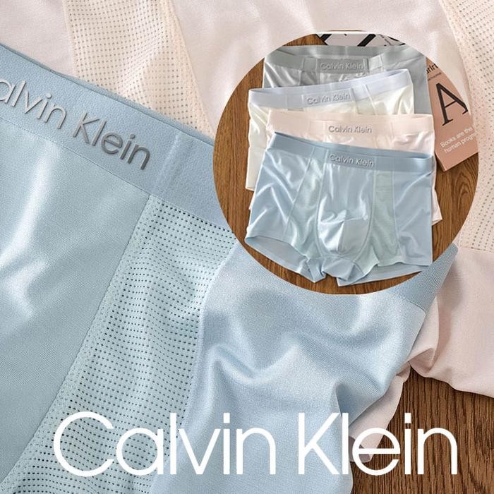 PREMIUM Celana Boxer Pria Calvin Klein 4 Pcs 100% Asli,Celana Dalam Bersirkulasi Jaring Berlapis