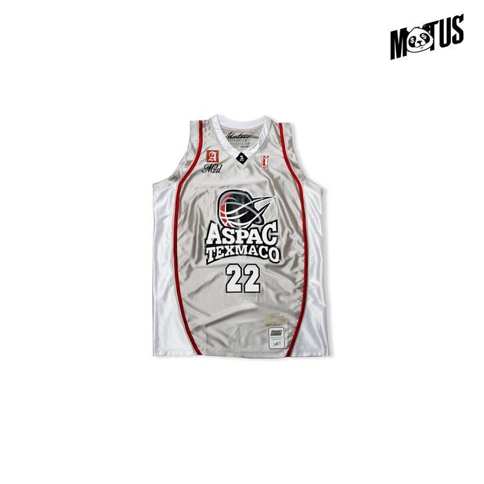 TERLARIS REPLIKA ASPAC JERSEY SILVER #22 DENNY SUMARGO -- PEBASKET SOMBONG SALE