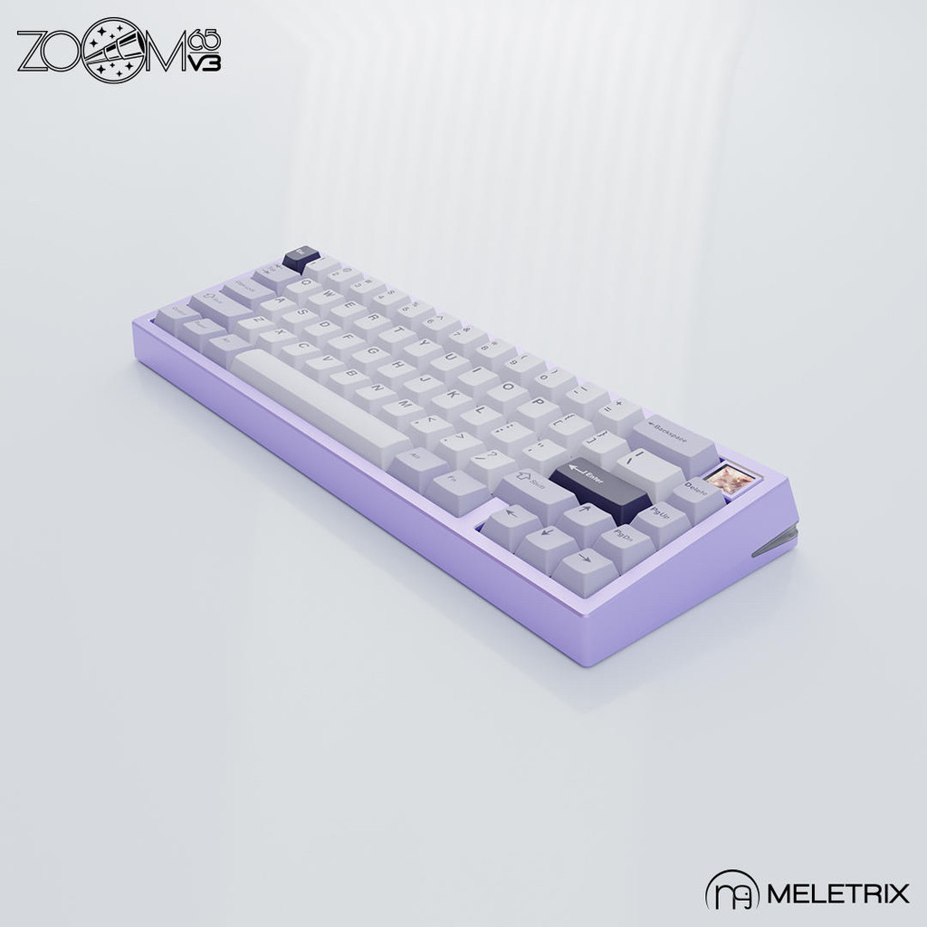 Zoom 65 V3 Mechanical Keyboards Screen Three Mode Aluminium Alloy Custom Rgb Light Wireless Gaming K