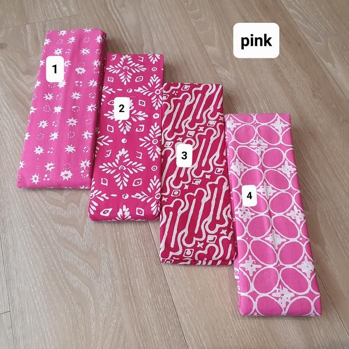 Promo Kain Batik Garutan Warna Pink Fanta Ready