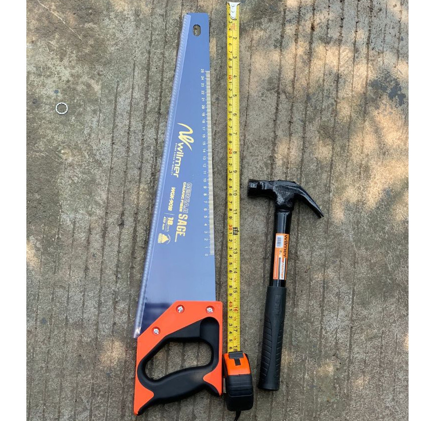 POPEYE  GERGAJI KAYU 18" PALU KAMBING GAGANG BESI MAGNET 8 OZ GERGAJI KAYU GAGANG PLASTIK 18