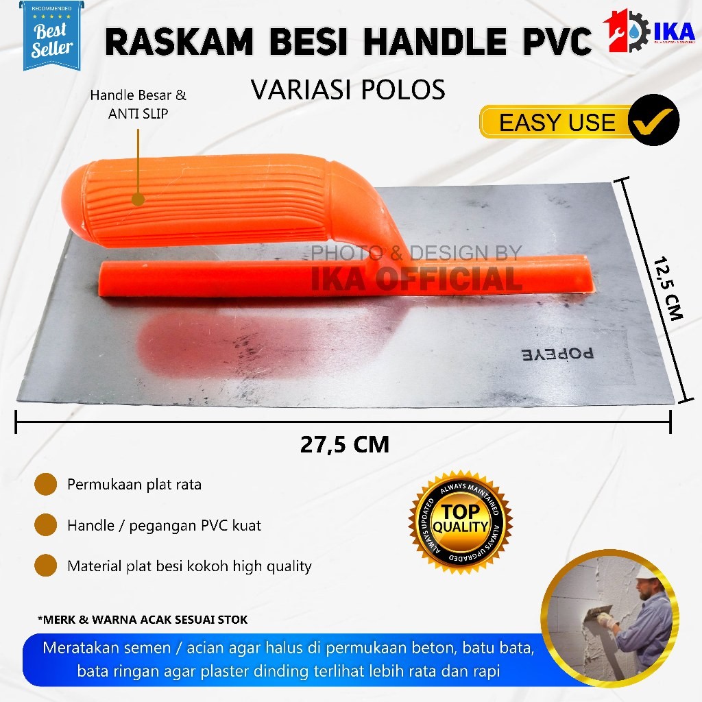 ROSKAM - RASKAM GERIGI PLASTERING TROWEL ALAT PASANG PERATA KERAMIK GRANIT LANTAI CETOK SEMEN /