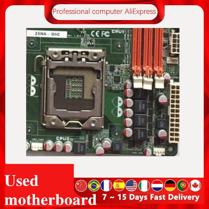 For ASUS Z8NA-D6C Used original For Intel 5500 Server motherboard Socket LGA 1366 DDR3 X58 X58M Moth