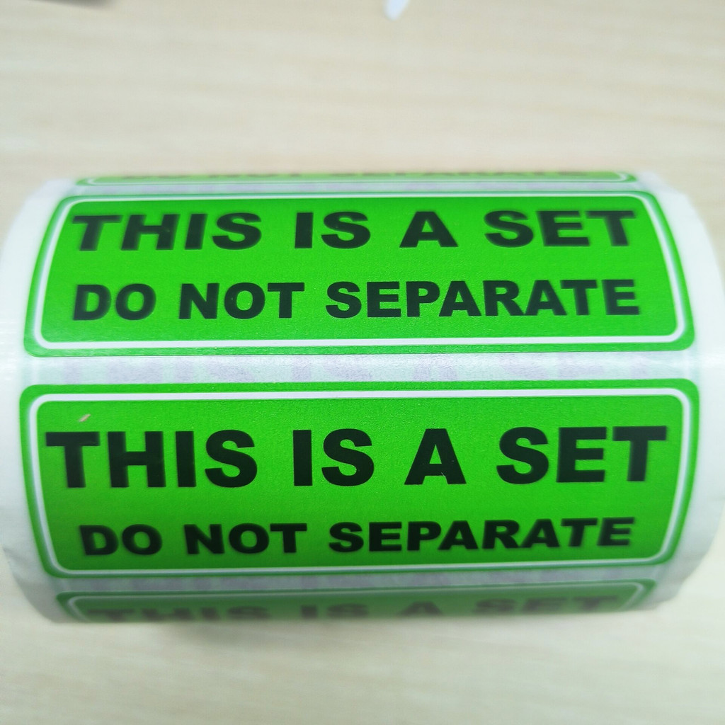 

THIS IS A SET Do Not SEPARATE Labels Stickers , 1*3 INCH Bright Green Labels Shipping Labels 500pcs