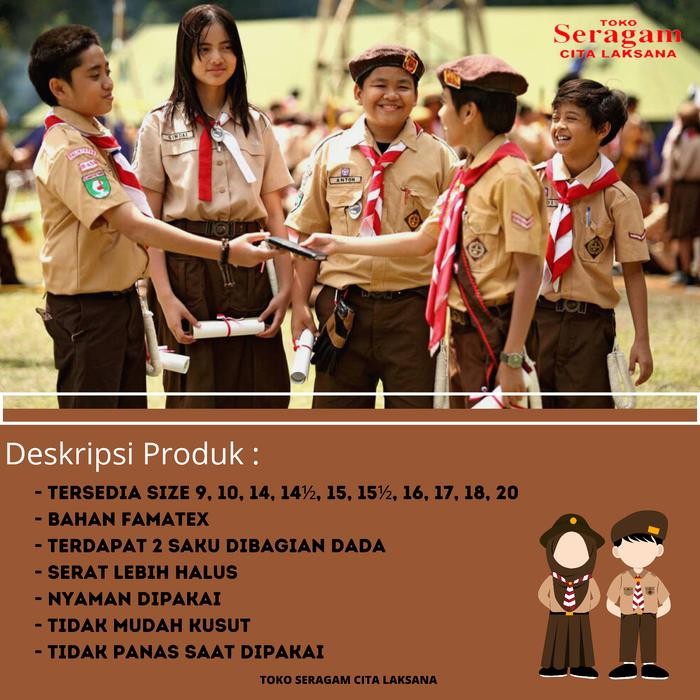 Baju Pramuka Penggalang / Penegak Putra Laki Lengan Pendek SD SMP SMA