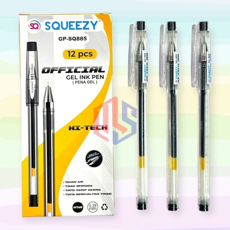 

Pulpen / Ballpoint / Pen Gell Hi Tech 0.28 SQUEEZY GP-SQ885 (12 Pcs)