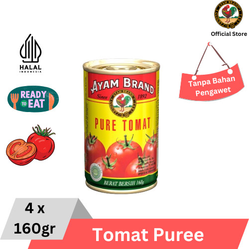 

Ayam nd - Tomat Puree Kaleng 4 pcs 160gr