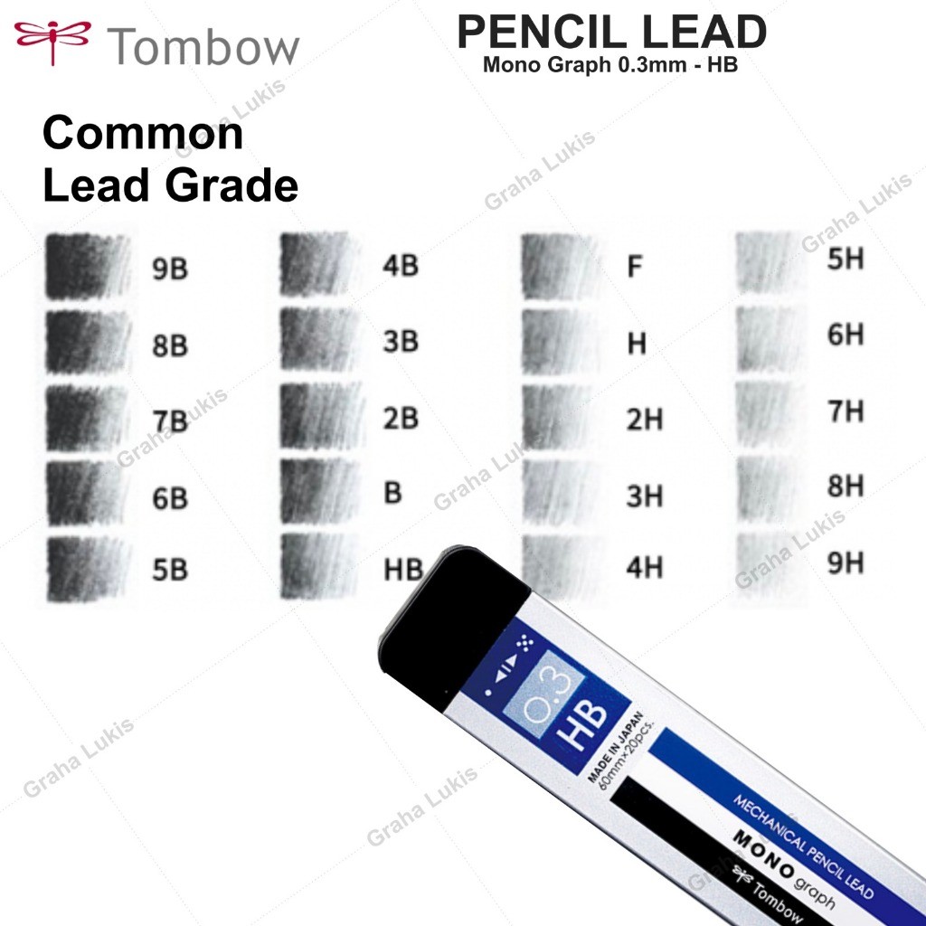 

TOMBOW Mono Graph Mechanical Pencil Lead / Isi Pensil 0.3 / 0.5