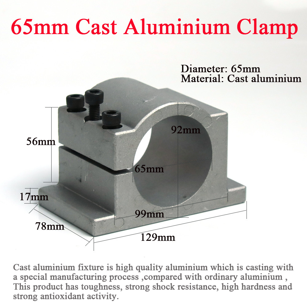 Diameter 65mm Cast Aluminium Clamp of  Spindle Motor Spindle Mount Bracket Clamp CNC Machine Tool Sp